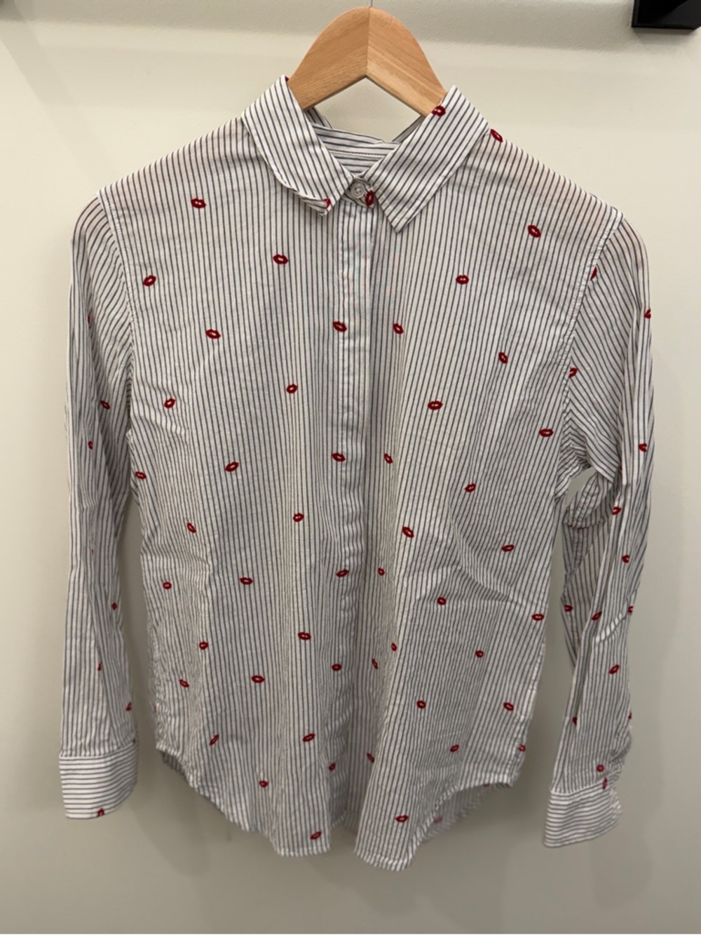 Rails Stripe Lips Button Down Shirt